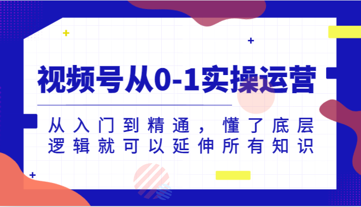 视频号从0-1实操运营，从入门到精通，懂了底层逻辑就可以延伸所有知识插图