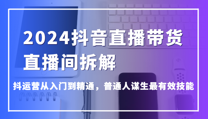 2024抖音直播带货直播间拆解，抖运营从入门到精通，普通人谋生最有效技能插图