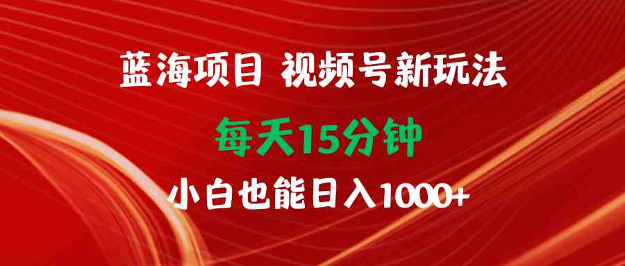 （9813期）蓝海项目视频号新玩法 每天15分钟 小白也能日入1000+插图