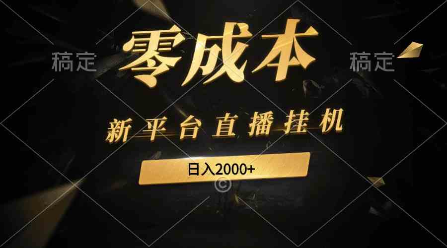 （9841期）新平台直播挂机最新玩法，0成本，不违规，日入2000+插图