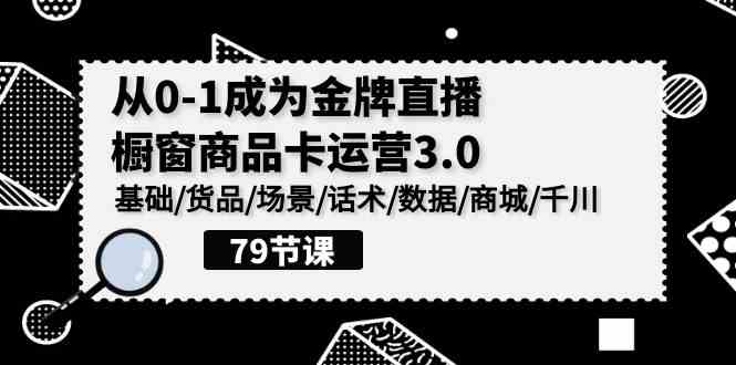 0-1成为金牌直播橱窗商品卡运营3.0，基础/货品/场景/话术/数据/商城/千川插图