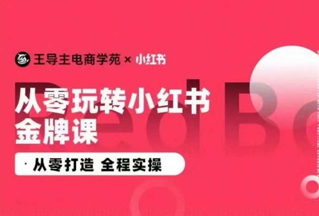 王导主·小红书电商运营实操课，​从零打造  全程实操插图