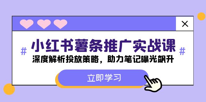 小红书-薯条推广实战课：深度解析投放策略，助力笔记曝光飙升插图